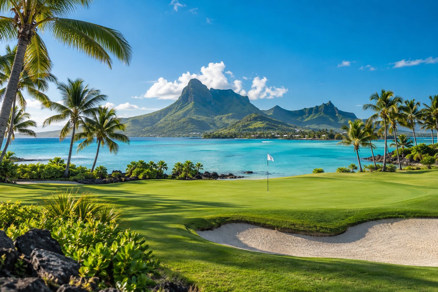 Golf face au lagon